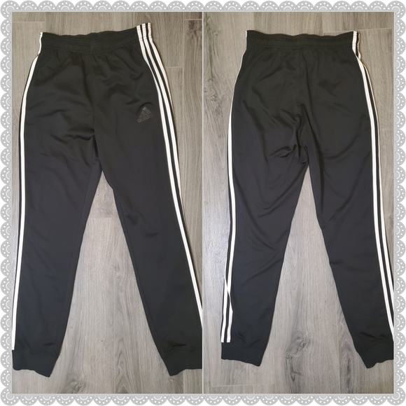adidas Other - Adidas Mens Womens Tricot Joggers Black White Crop Drawstring Small Pants